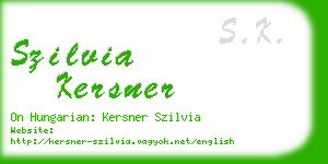 szilvia kersner business card